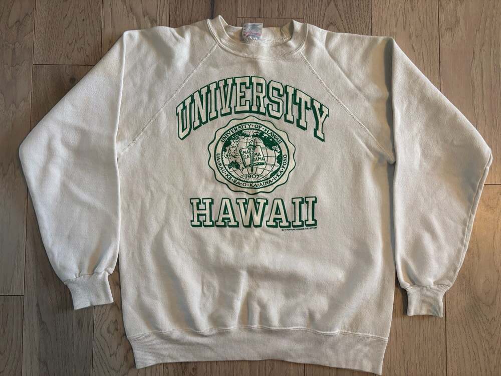 Vintage 1990 Hanes University of Hawaii Crewneck Sweatshirt Size Large